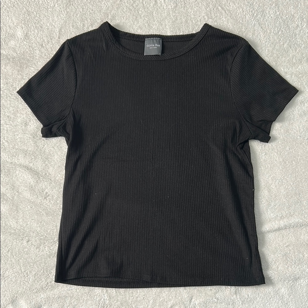 Olivia Rae Black Fitted Short Sleeve Tee